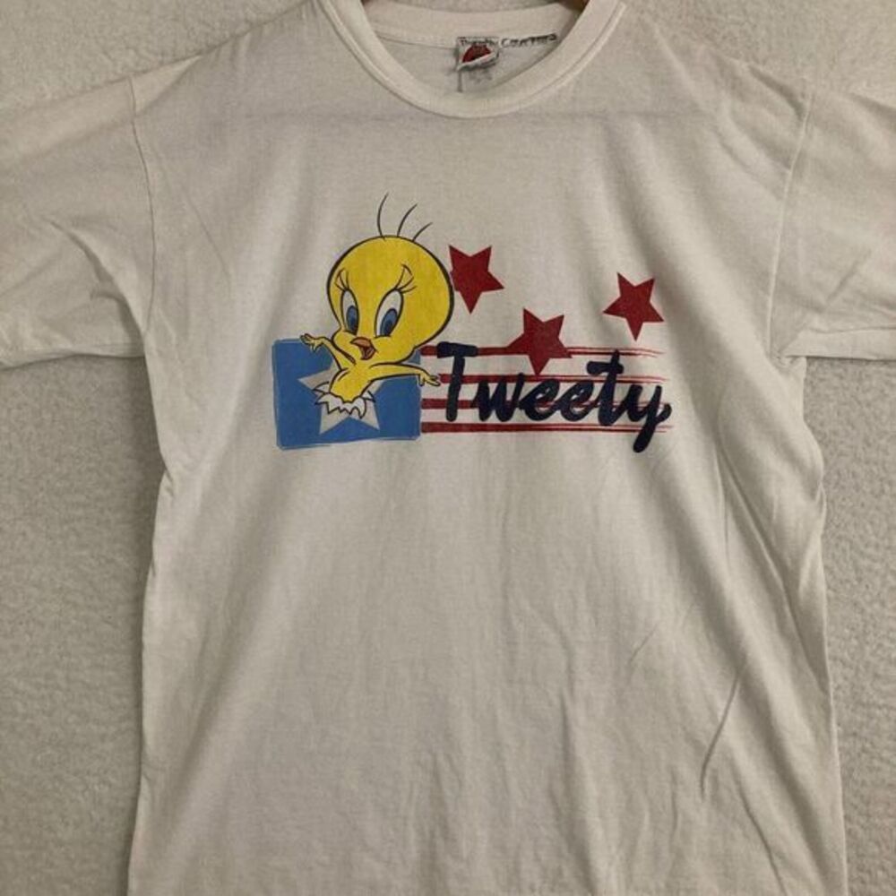 Looney Tunes Tweety‎ Bird Shirt Adult Fits Like L Warner Bros Stars Tee 90s